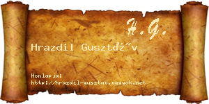 Hrazdil Gusztáv névjegykártya