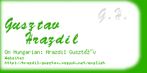 gusztav hrazdil business card
